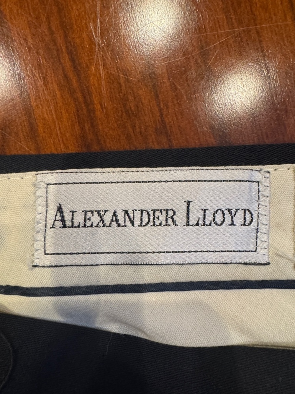 NWOT Alexander Lloyds Men's Dark Navy Pleated Dress Pants - Picture 2 of 5